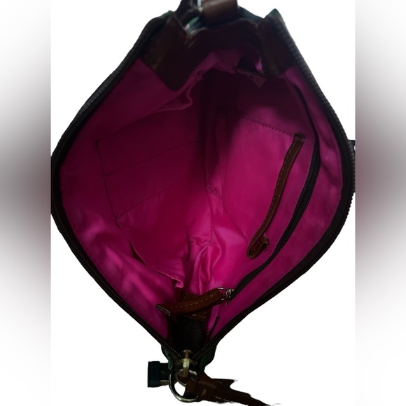 Dooney & Bourke Nylon Crossbody Pouchette Shoulder Bag Green 7x9x2  Small Pink - Picture 9 of 10